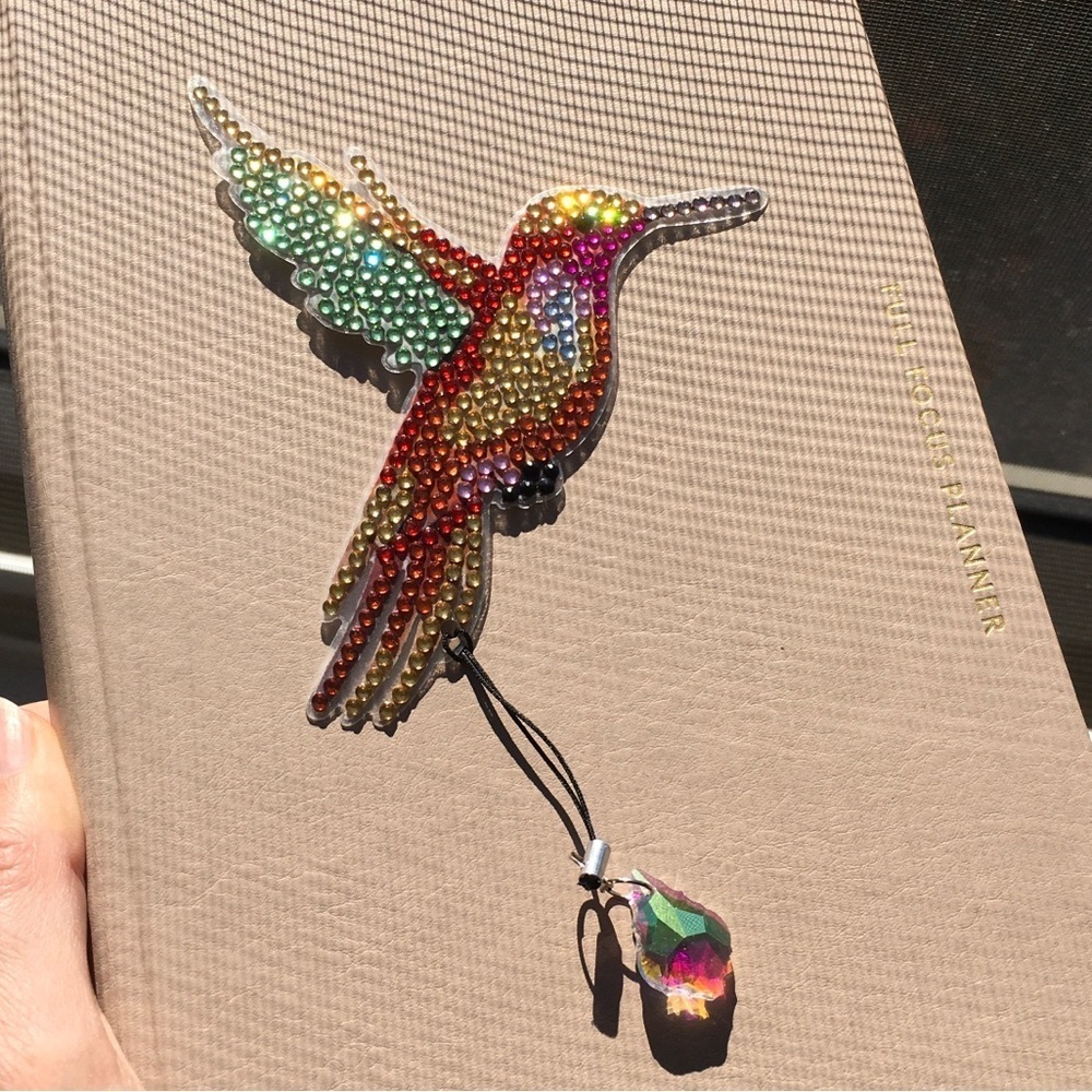 Diamond Art HUMMINGBIRD 05 Bookmark, Colorful, Sparkly, Bling - Picture 1 of 16